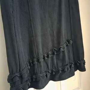 Marc Cain Black Midi Skirt with Ruffle Detail
